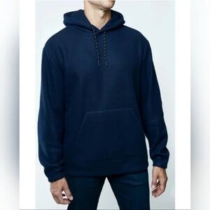 NEW Men's Lazer Medium Polar Fleece Pullover Hooded Sweatshirt Blue